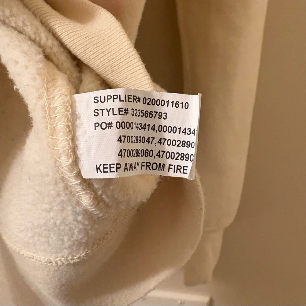Polo Ralph Lauren Cream Shawl Collar Sweatshirt Boys Size Large 14-16